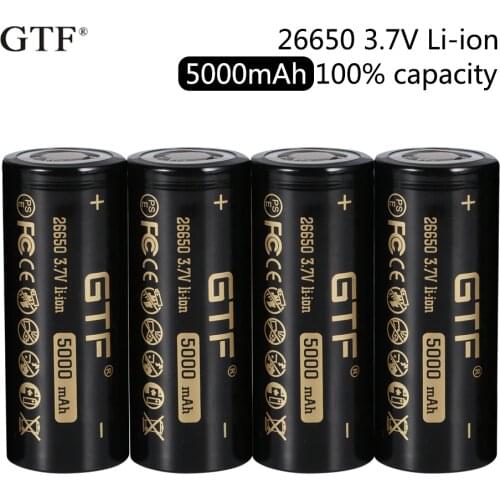 26650 3.6V 5000mAh Battery 26650 Lii-50A Rechargeable Liion Battery for Garden Solar LED Light Flashlight Headlamp Troch bateria