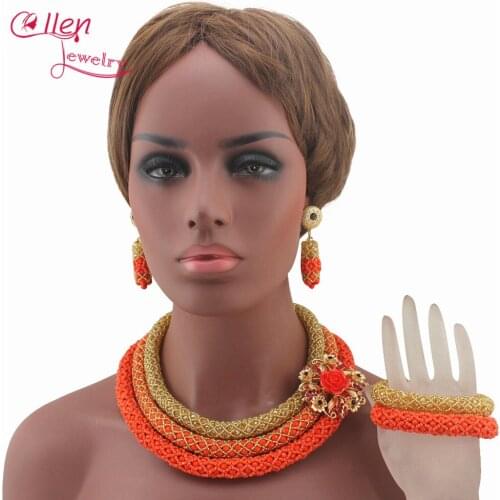 New Multicolored African Costume Jewelry Set earrings Nigerian Wedding African Beads Bridal Jewelry Set Free Shipping W13265