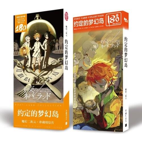 New Anime The Promised Neverland Emma Norman Ray Postcard Post Cards LOMO Card Sticker Artbook Gift Cosplay Props Book Set