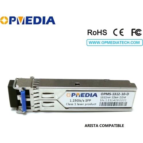 ARISTA compatible SFP-LX-SM,1.25G 1310nm 10KM SFP transceiver,1000base LX SFP optical module,DDM,LC connector,Free shipping
