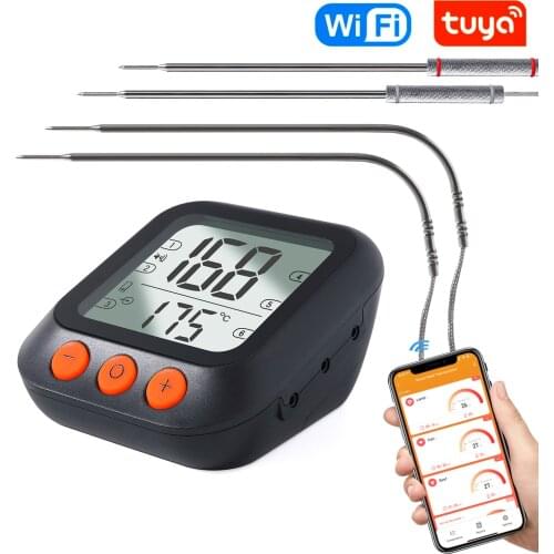 Tuya Wifi smart barbecue barbecue thermometer Tuya smart life mobile phone APP control water temperature measurement