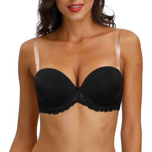 Vgplay Full Cup Black Lingerie Plunge Underwire Women Bra Plus Size Unlined Underwear Bra For Big Breast Women