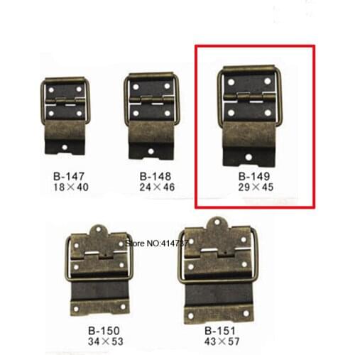 20pcs 29*45mm Green Bronze Hinges Jewelry Box Door Hinge Chain Wire antique wooden box hardware accessories jewelry wooden box