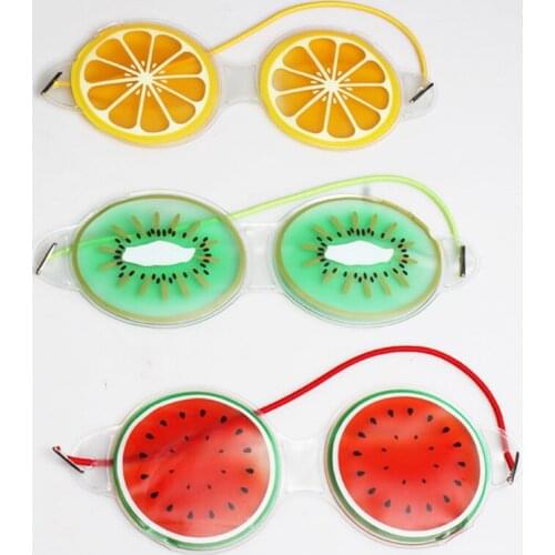 1PC Fruit Ice Compress Eye Mask Relieve Fatigue Remove Black Eye Bags Cosmetic Ice Compress Eye Mask Gel Sleep Eye Protection