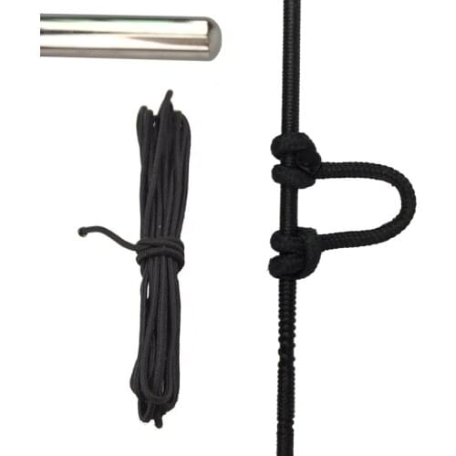 10M Compound Bow D Loop Black Release String Nocking D Ring Buckle Rope Bow Release U Rope Release Aid Archery Accessories