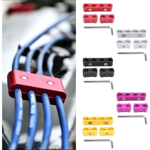 3PCS Engine Spark Plug Wires Separator 8mm 9mm 10mm Diameter Divider Organizer Divider Clamp Kit Universal Auto Accessories