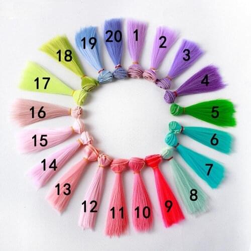 5pcs/lot 15cmx100cm BJD doll wig hair straight wigs hair--20colors option