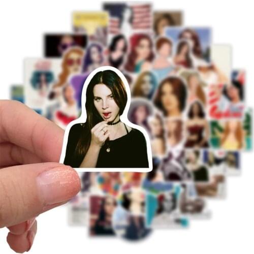 50pcs Singer Lana Del Rey music stickers Kids Toys DIY Phone Laptop Luggage Wall Notebook Car Graffiti Sticker Gift waterproof