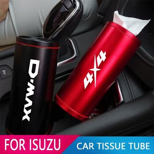 Auto Tissue Boxes Car Cup Holder Cylinder Tissue Box FOR Isuzu Ascender Axiom Amigo D-Max Mu-X SLX 4X4 Dmax Mux Car accessories