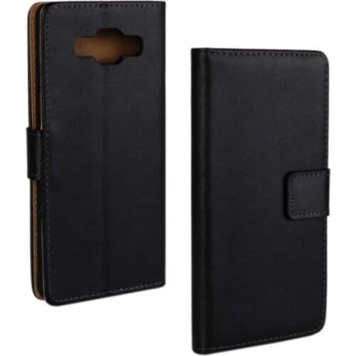 Genuine Leather Wallet Flip Cover Case for Samsung Galaxy A5 A3 Ace 4 LTE SM-G313F i8262 S6810 i8160 i9220 with Card Slot Holder