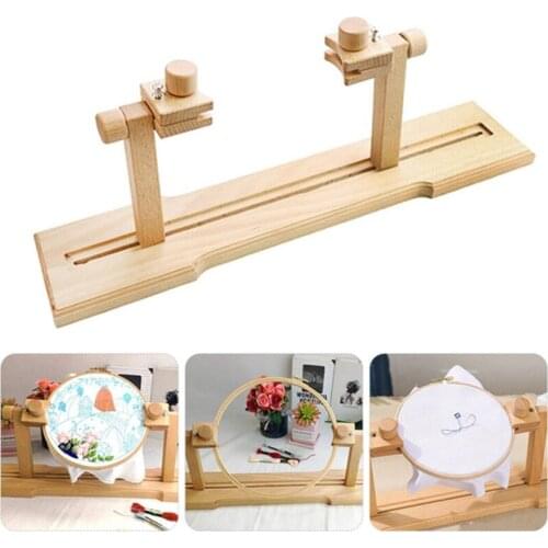 Wooden Cross Stitch Rack Embroidery Frame Hoop Stand Craft Needlework Art Sewing Home Stitchwork Tools Sewing Machines Supplies