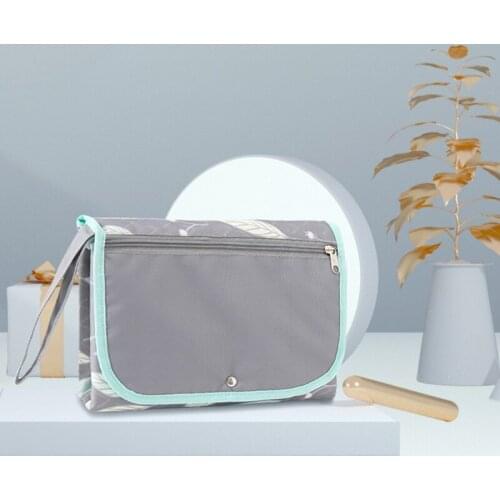 Newborn Baby Nappy Changing Mat Foldable Waterproof Mummy Bag Toddler Changing Diaper Clutch for Camping Travel 69HE