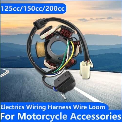 For ATV QUAD 150/200/250CC Motorcycle CDI Electric Wiring Harness Wire Loom Stator Kit Car Accessories