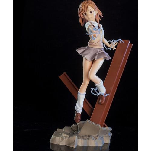 Anime Toaru Majutsu no Index Figure Toaru Kagaku no Railgun Misaka Mikoto Anime Action Figure School Uniform Misaka Mikoto Model