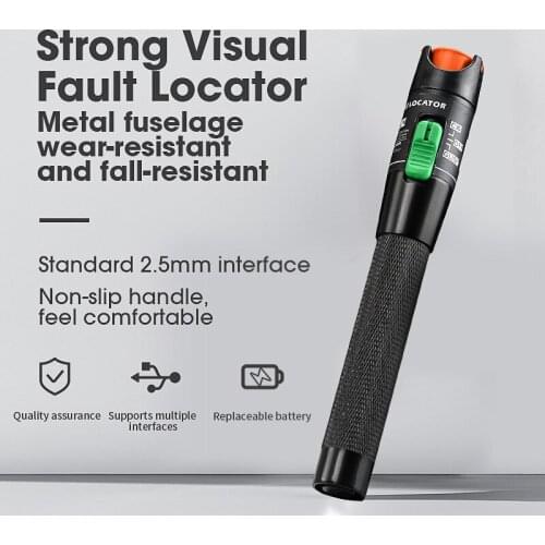 FTTH 30/20/15mw Visual Fault Locator Fiber Optic VFL Optical Cable Tester Detector Pen Laser Tool 10-30Km Range AUA-30
