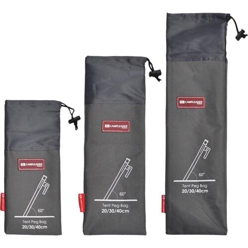 Camping Tent Pegs Ground Nail Stakes Hammer Storage Bag Drawstring Pouch