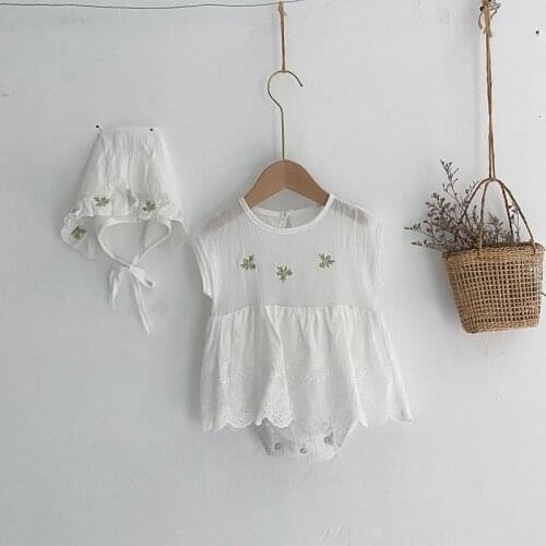 Summer Baby Girl Clothes Newborn Boys Girls Romper Jumpsuit hats Sleeveless Playsuit For Newborn Kids