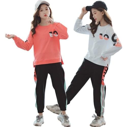 Girls Clothes 2021 Autumn Spring Long Sleeve Shirts + Pants Suits Kids Clothes Teen Children Clothing Sets 4 6 8 10 12 14 16Year
