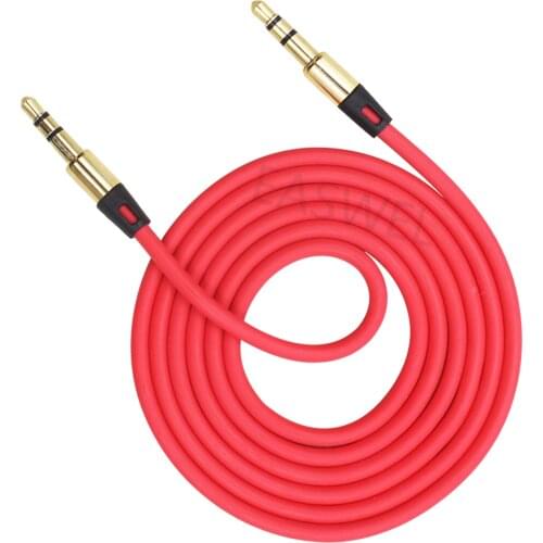 RED 3.5mm Audio Cable Car AUX-In Cord Lead for JBL Creature III 3 Speaker System