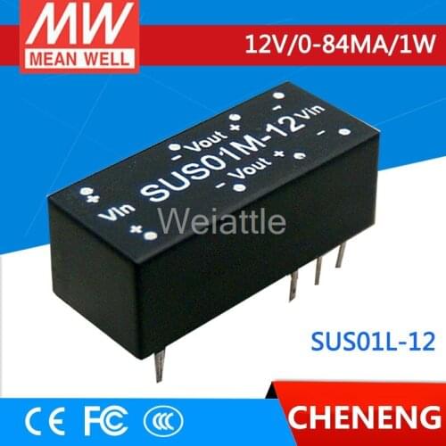 MEAN WELL original SUS01L-12 12V 84mA meanwell SUS01 12V 1W DC-DC Unregulated Single Output Converter