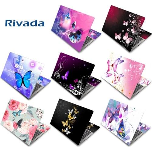 Pink Butterfly11.6 13 13.3 14 15 15.6 17 Inches Netbook Laptop Skin Sticker Reusable Protector Cover Decal FY-NEK-009