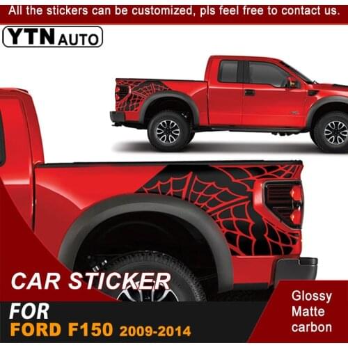 Rear Trunk Car Sticker Spiderweb Styling Graphic Vinyl Cobweb Cool Car Decal Customs For Ford F150 2009 2010 2011 2012 2013 2014