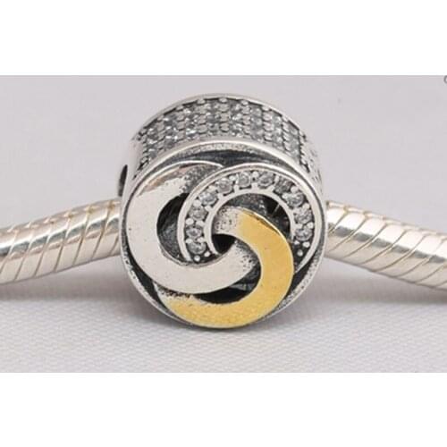 Real 925 Sterling Silver Jewelry Three spiral Beads Fit Charms Bracelets Silver 925 DIY Beads for Jewelry Making