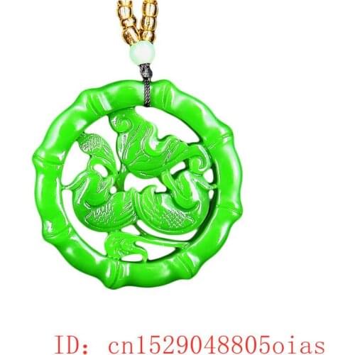 Jade Bird Pendant Natural Carved Jewelry Jadeite Fashion Double sided Amulet Charm Lovebirds Necklace Gifts Chinese