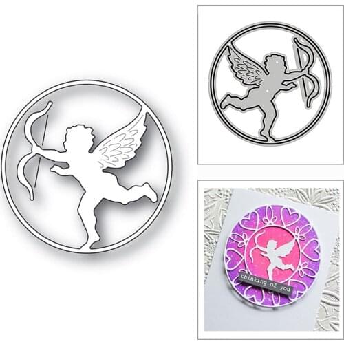 New Valentine Love Cupid Circle 2020 Metal Cutting Dies for DIY Scrapbooking Decorative and Card Making Embossing Craft No Stamp