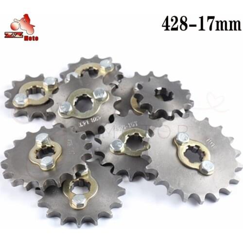 428 10-19T Tooth 17mm ID Front Engine Sprocket for 50-160cc Orion Apollo Dirt Pit Bike ATV Quad Go Kart Buggy Scooter Motorcycle