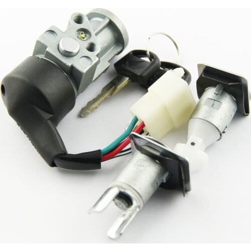 Motorcycle Ignition Switch Fuel Gas Tank Cap Cover Seat Lock Key Set Kit For Honda CH80 Elite 1985 1986 1987-2007 35010-GV4-901