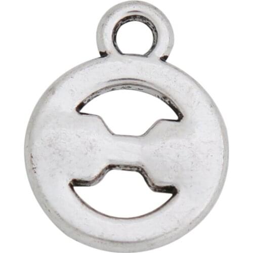 DOUBLE NOSE Alloy Metal Greek Letter Theta Charm Pendants Alphabet Sorority Society Jewelry Accessory