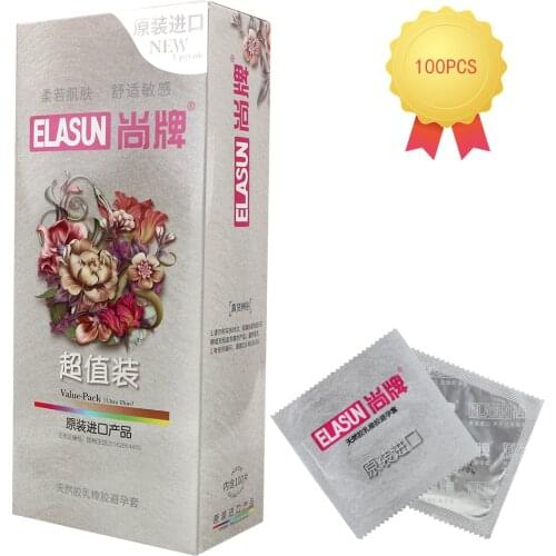 100 Pcs/Pack Sex Tools for Men Sex Products Contraception Device Natural Latex Ultra Thin Condoms Condoms for Men