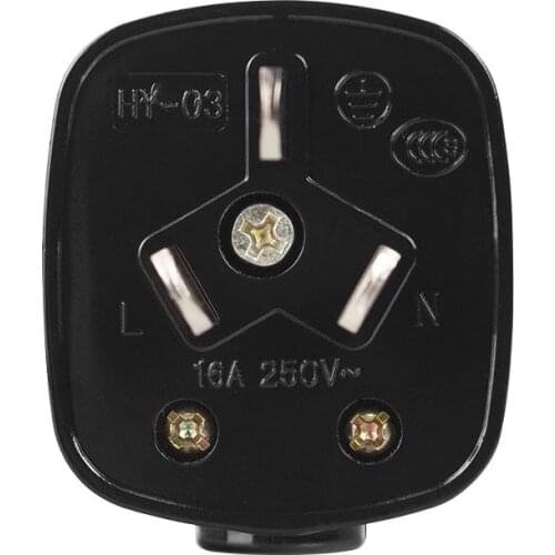 Black Australia standard 16A/10A 250V AU CN 3Pin power plug Detachable Assembly Extension Cord Connection Plug Male 2/5/10/20pcs