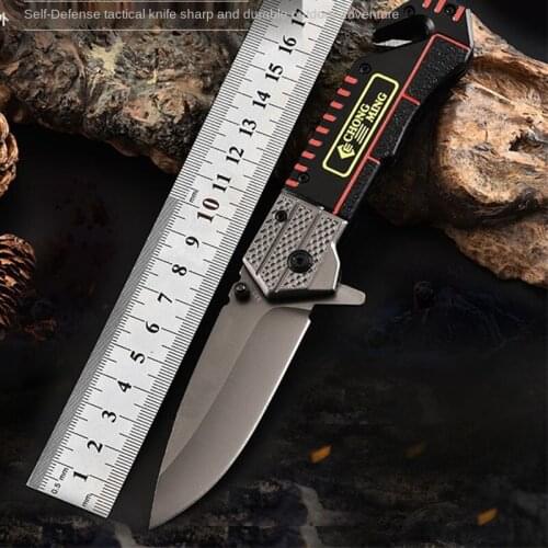 440 Face Gray Titanium Folding Knife 57HRC High Hardness Stainless Steel Knife Outdoor Self-defense Tactical Knifes