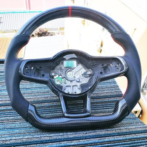 Replace Stylish Carbon Fiber Steering Wheel For Volkswagen VW Golf 7 GTI Golf R MK7 Jetta Passat Polo GTI Scirocco 2014- 2018