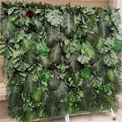 SPR High quality wedding decorations green leaf wedding flower wall