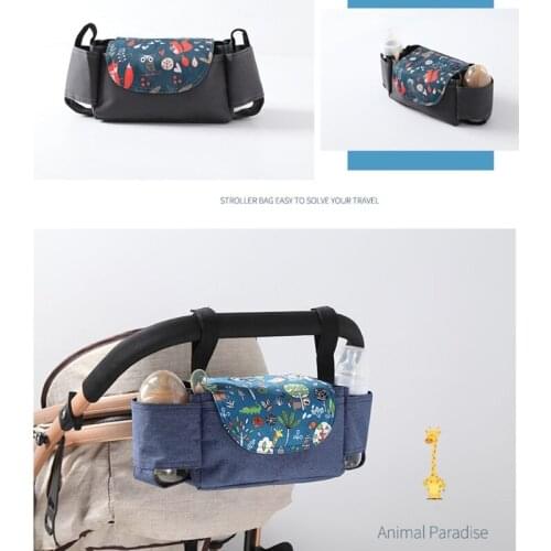 Universal Baby Pram Organizer Cup Bottle Holder Trolley Stroller Storage Bag Pushchair Buggy Hanging Diaper Container