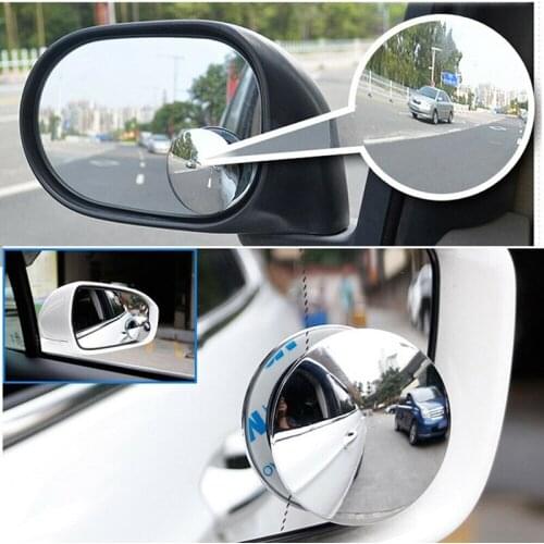 1Pc/2pcs 360 Degree Framless Blind Spot Mirror Wide Angle Convex CarMirror Small Round Side Blindspot Rearview Parking Mirror