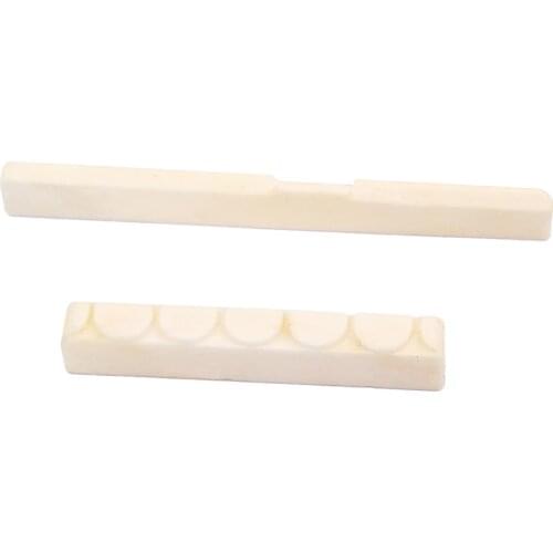 1 Set Guitar Bone Bridge Saddle Blank&Nut for Classical Guitar Parts Accessories