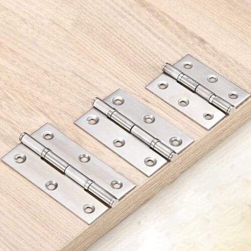 2Pcs Door Connector Accessories Durable Furniture Home 6 Mounting Holes Stainless Steel Hinge Window Cabinet Jewelry Box