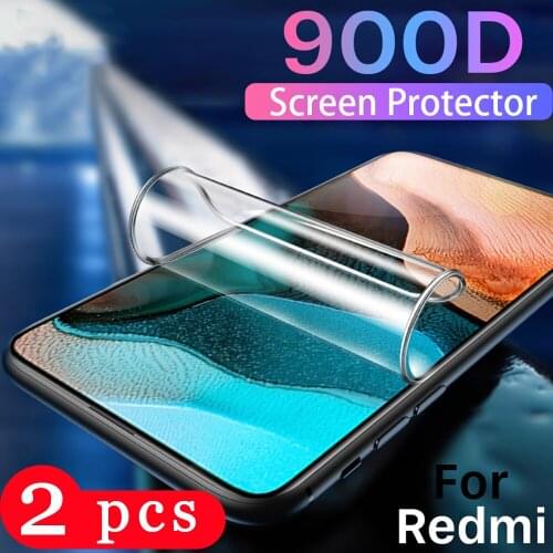 2Pcs soft full cover for xiaomi redmi 8A note 8 pro 8T hydrogel film note 7 pro phone screen protector Not Glass protective film