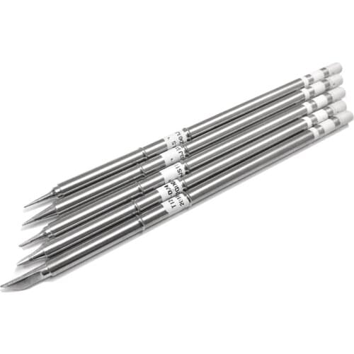 5 Pcs T12 Series Solder Iron Tips for Hakko FX951 BAKON 950D Soldering Station
