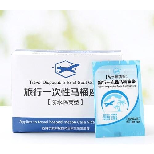 50PCS Travel Disposable Toilet Seat Cover Portable Waterproof Safely Toilet Seat Cover Case Pad for Bathroom WC Accessories