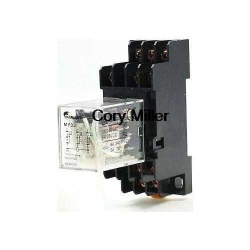 AC 110V Coil 3PDT 11P 11Pins General Purpose Power Relay 5A 250VAC/28VDC w Base