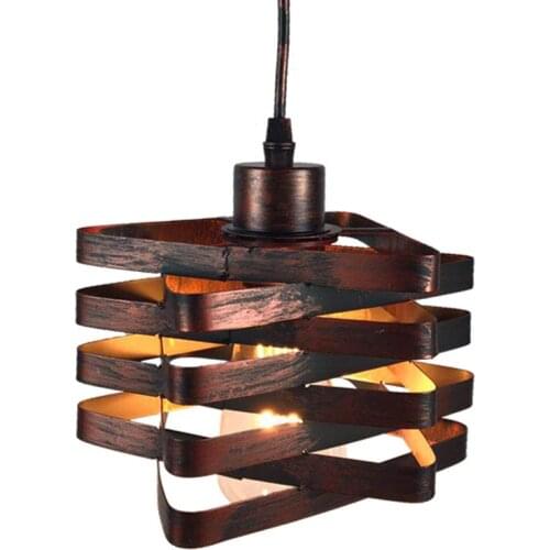American Retro Creative E27 Iron Cage Pendant Light Industrial For Restaurant Coffee Shop Clothes Bar Vintage Wind Pendant Lamp