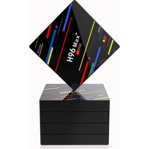 Android 9.0 H96 MAX Plus TV Box Rockchip RK3328 Android TV box 4G ram 64G H.265 4K Youtube Netflix Google Play Smart TV H96MAX