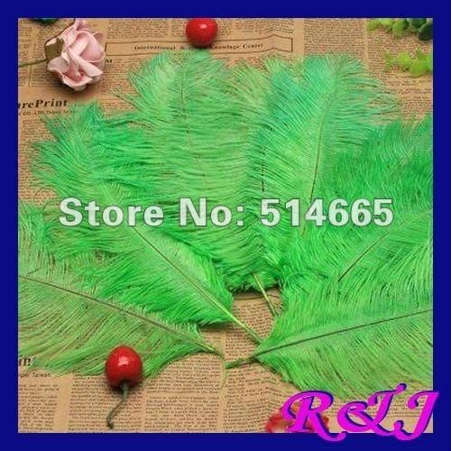 Free shipping Cheap ostrich feather 100pcs 10-12 inches 25-30cm green Ostrich plumage ostrich plume
