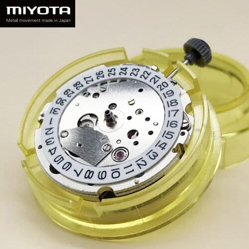 Miyota 8217 Accessories Watch Mechanical Luxury Skeleton Automatic Self-Winding Movement With White Datewheel 21 Jewels