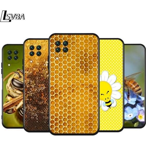 Black Cover Fashion Honey Bee for Huawei Nova 7i 7 6 SE 5G 5T 5E 5Z 5i 5 Pro 4E 4 3i 3e 3 2 2i Lite 2 2017 Phone Case